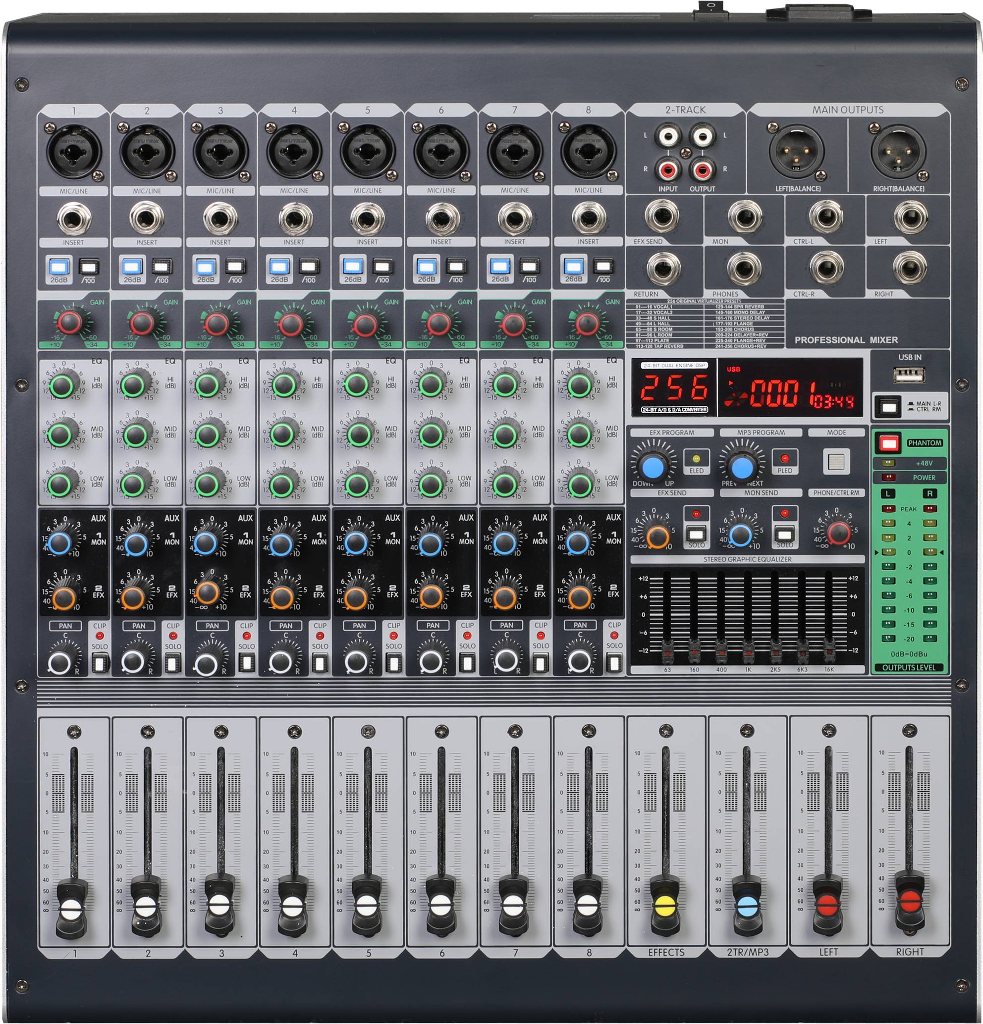M-8TX M-12TX M-16TX Professional Mixer Console
