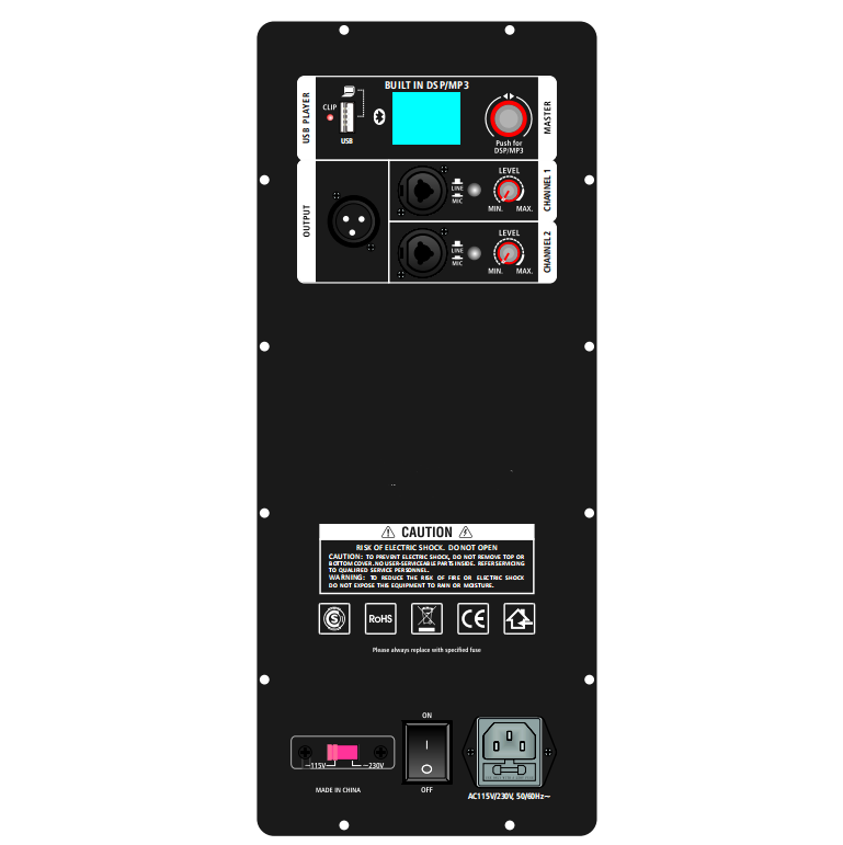 EV250DSP-MP3 EV400DSP-MP3 Amplifier Module WITH DSP