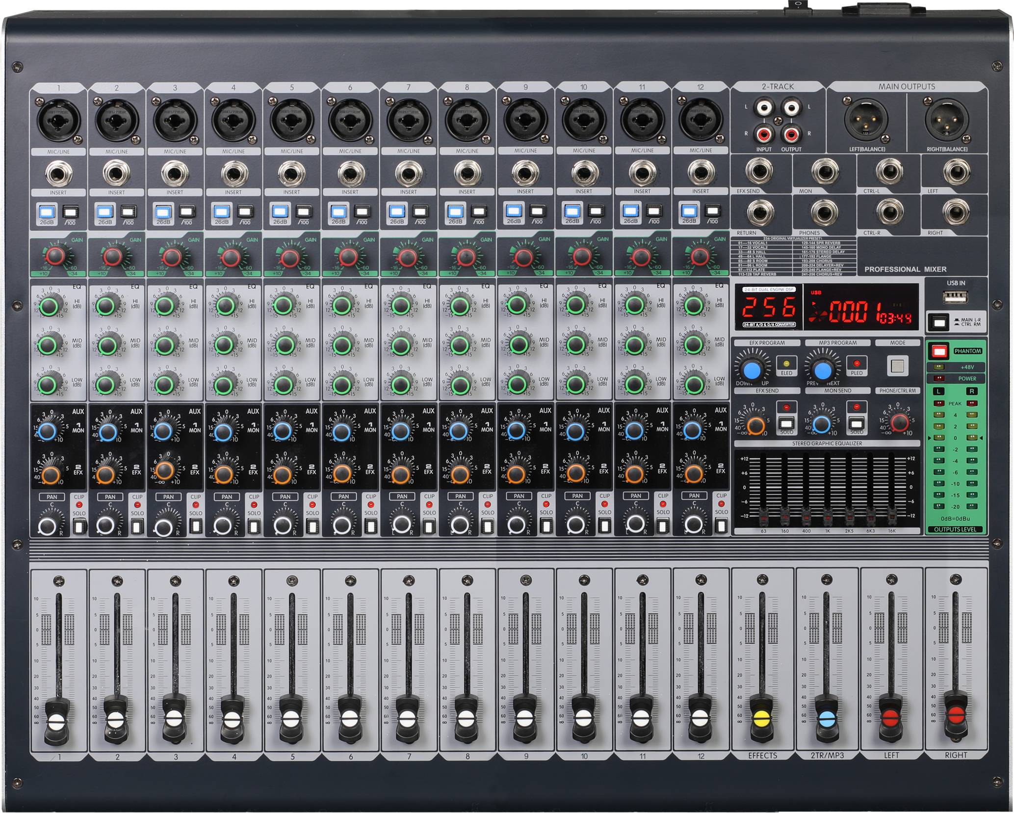 M-8TX M-12TX M-16TX Professional Mixer Console