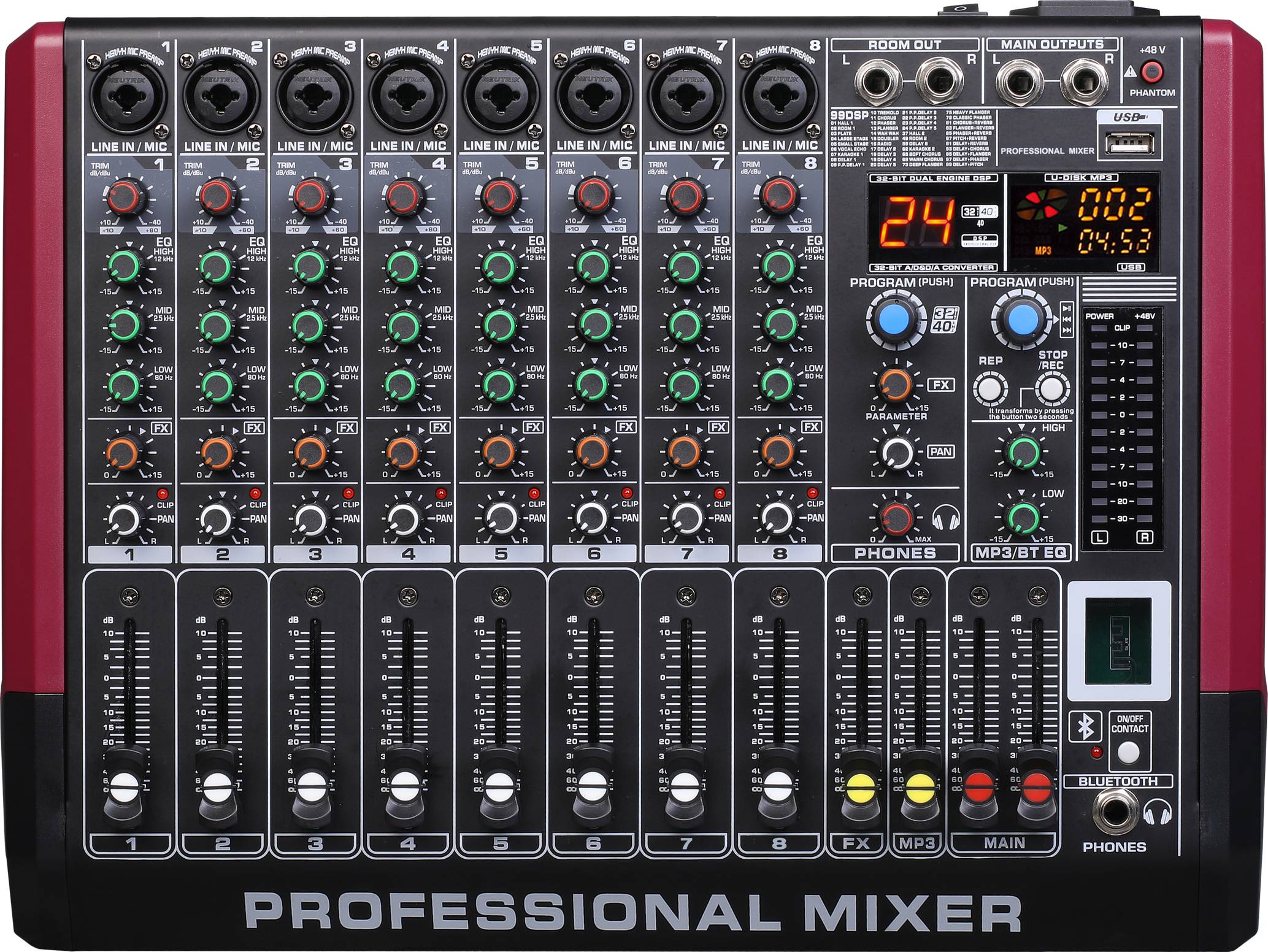 M-4N M-6N M-8N Professional Mixer Console